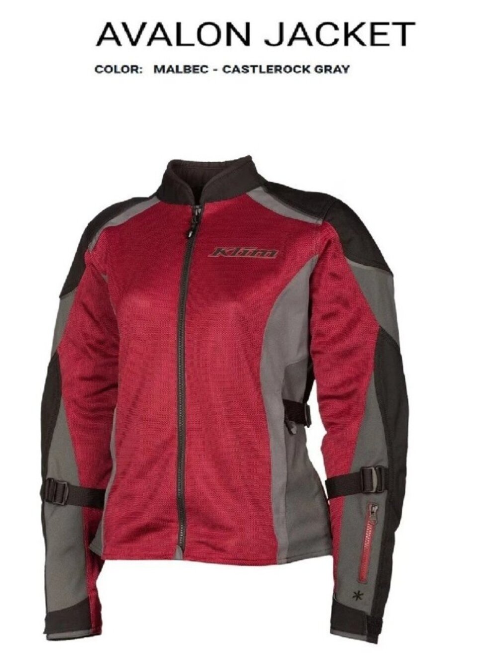 KLIM AVALON WOMEN'S MOTORCYCLE JACKET BLK/GREY/RED